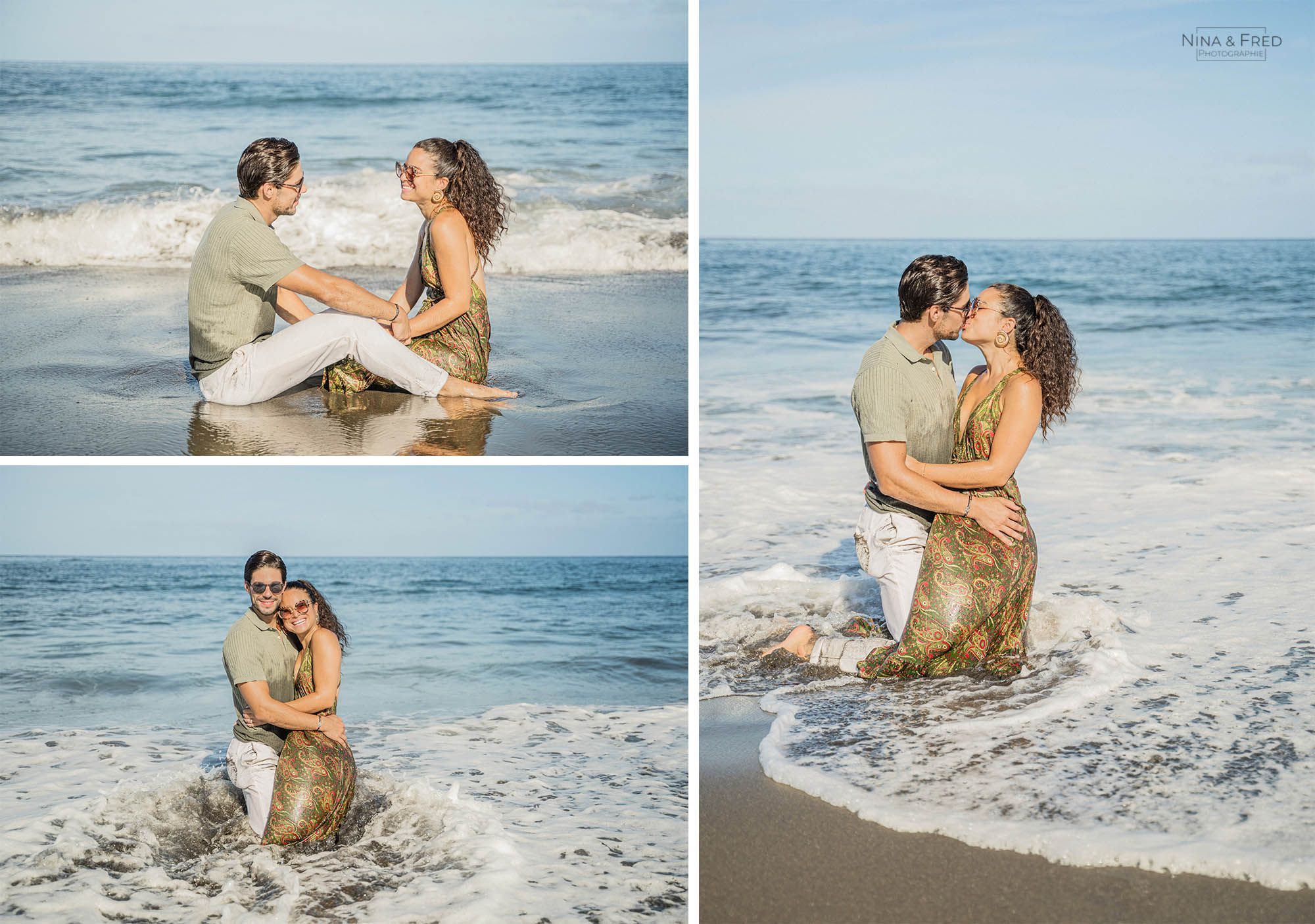 shooting couple plage de sable noir la Réunion V&F&S
